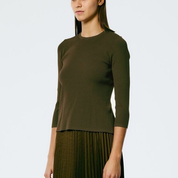 Tibi Giselle Stretch Sweater Circle Openback Pullover - Picture 5 of 8